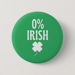 St Patrick's Day 0% Iers Ronde Button 5,7 Cm