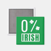 St Patrick's Day 0% Irish Four Leaf Clover Magneet (Voorkant / Achterkant)