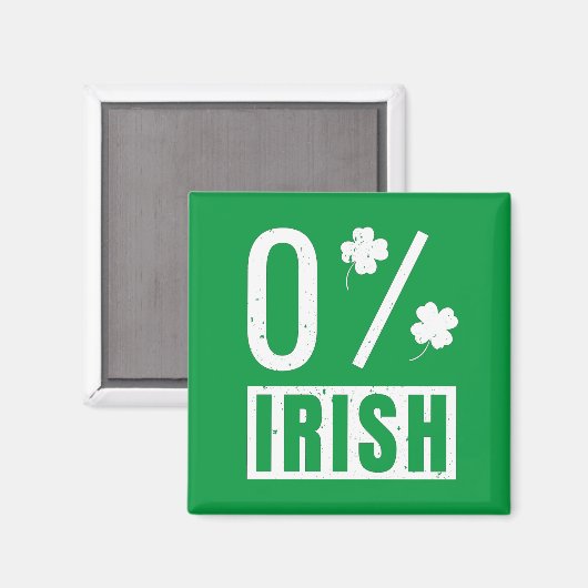 St Patrick's Day 0% Irish Four Leaf Clover Magneet (Voorkant / Achterkant)