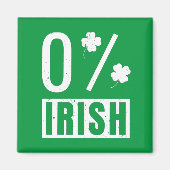 St Patrick's Day 0% Irish Four Leaf Clover Magneet (Voorkant)