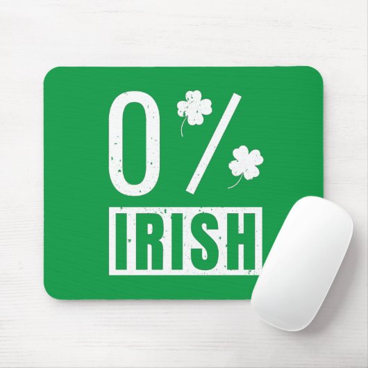 St Patrick's Day 0% Irish Four Leaf Clover Muismat (Met muis)