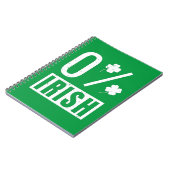St Patrick's Day 0% Irish Four Leaf Clover Notitieboek (Linkerzijde)