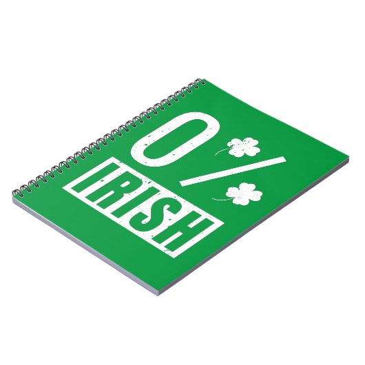 St Patrick's Day 0% Irish Four Leaf Clover Notitieboek (Linkerzijde)
