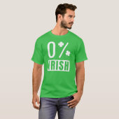 St Patrick's Day 0% Irish Four Leaf Clover T-shirt (Voorkant volledig)