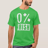 St Patrick's Day 0% Irish Four Leaf Clover T-shirt (Voorkant)