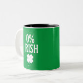St Patrick's Day 0% Irish Tweekleurige Koffiemok (Voorkant links)