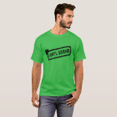 St. Patrick's Day 100% Irish Shamrock Green M T T-shirt (Voorkant volledig)