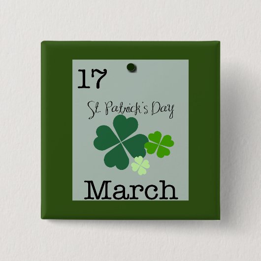 St Patrick's Day 17 maart 2023 Vierkante Button 5,1 Cm (Voorkant)