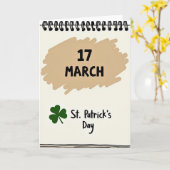St. Patrick's Day 17 maart kaart (Gele Bloem)