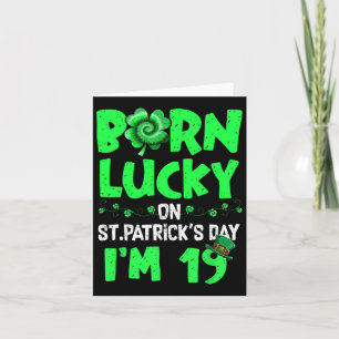 St Patricks Day 19e verjaardag Jongen Meisje 19 ja Kaart