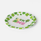 St. Patrick's Day 1e verjaardag Lucky One Shamrock Papieren Bordje (Gekanteld)