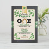 St Patricks Day 1e verjaardag van de uitnodiging v (Staand voorkant)