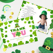 St. Patrick's Day 1st Birthday Clover Aangepaste f Bedankkaart