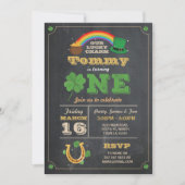 St. Patricks Day 1st Birthday Party Nodig er een u Kaart (Voorkant)