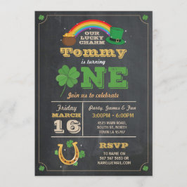 St. Patricks Day 1st Birthday Party Nodig er een u Kaart
