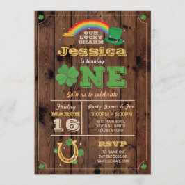 St. Patricks Day 1st Birthday Party Uitnodiging Ee