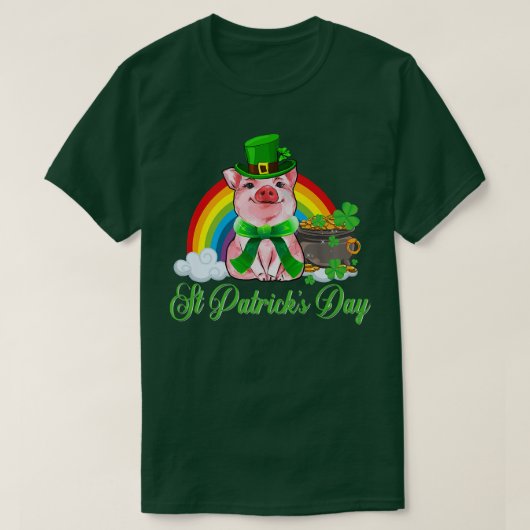 St Patricks Day 2022 Leprechaun Pig Lover Women Gi T-shirt (Design voorkant)