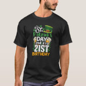 St. Patrick's Day 21st Birthday Irish Born Mannen T-shirt (Voorkant)