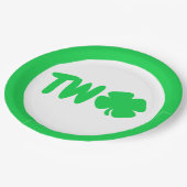 St Patrick's Day 2e verjaardag Papieren Bordje (Gekanteld)