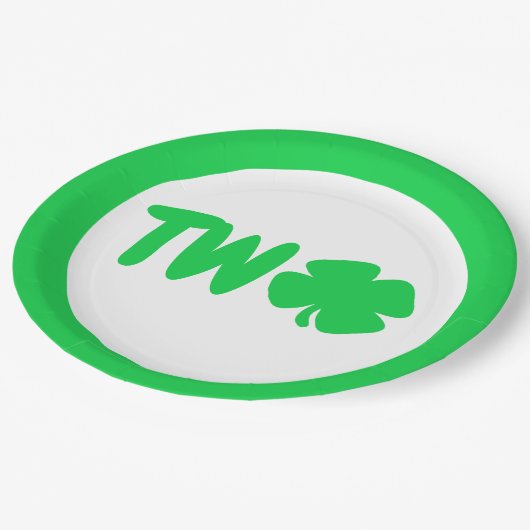 St Patrick's Day 2e verjaardag Papieren Bordje (Gekanteld)