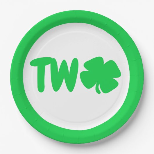 St Patrick's Day 2e verjaardag Papieren Bordje (Voorkant)