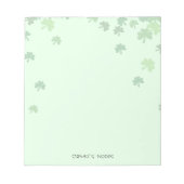St patrick's day 3 bladklaver Groen pastel Notitieblok (Voorkant)