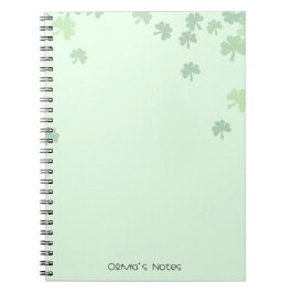 St patrick's day 3 bladklaver Groen pastel Notitieboek