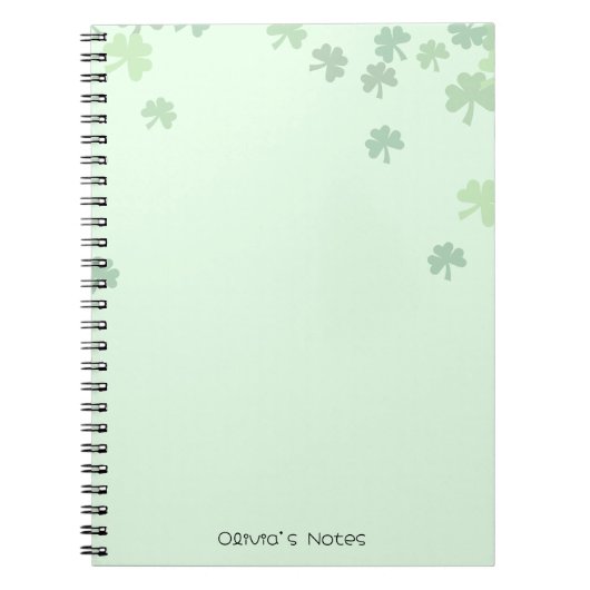 St patrick's day 3 bladklaver Groen pastel Notitieboek (Voorkant)