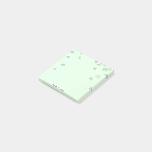 St patrick's day 3 bladklaver Groen pastel Post-it® Notes (Schuin)