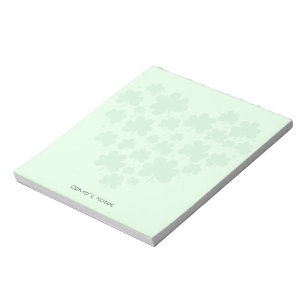 St patrick's day 3 bladklaver Hart Groen pastel Notitieblok