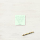 St patrick's day 3 bladklaver Hart Groen pastel Post-it® Notes (Op bureau)