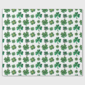 St. Patrick's Day 3D Ierse Klaver Cadeaupapier (Vlak)