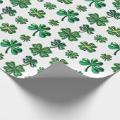 St. Patrick's Day 3D Ierse Klaver Cadeaupapier (Hoek)