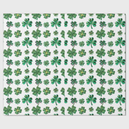 St. Patrick's Day 3D Ierse Klaver Cadeaupapier