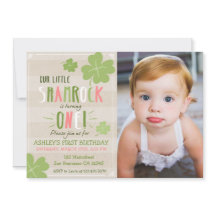 St. Patrick's Day 4 Leaf Clover Birthday Invite