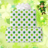 St. Patrick's Day 4 Leaf Clover Lucky Shamrock Cadeaupapier