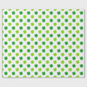 St. Patrick's Day 4 Leaf Clover Lucky Shamrock Cadeaupapier (Vlak)
