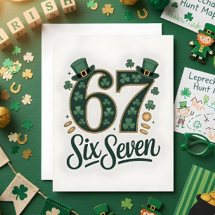 St. Patrick's Day 67 Meme Kids Kaart