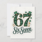 St. Patrick's Day 67 Meme Kids Kaart (Voorkant)