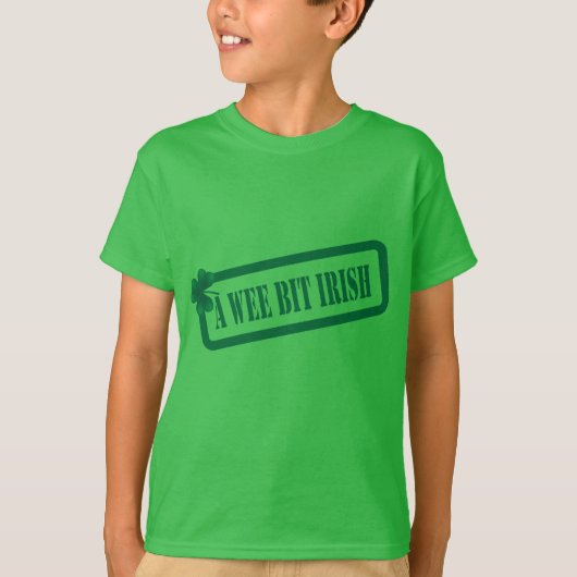 St Patrick's Day A Wee Bit Irish Kinder T-shirt (Voorkant)