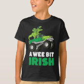 St Patricks Day A Wee Bit Irish TRex Monster Truck T-shirt (Voorkant)