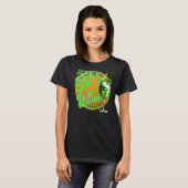 St Patrick's Day A Wee Bit O'Wine Funny Mam Vrouwe T-shirt (Voorkant volledig)