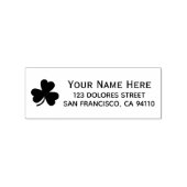 St. Patrick's Day Aangepaste Naam & Adres Klaver Rubberstempel (Afrduk)
