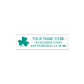 St. Patrick's Day Aangepaste Naam & Adres Klaver Zelfinktende Stempel (Design)