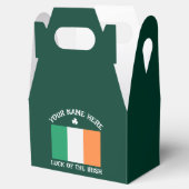 St. Patrick's Day Aangepaste Naam Ierse Shamrock C Bedankdoosjes (Geopend)