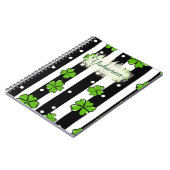 St. Patrick's Day Aangepaste naam, strepen en klav Notitieboek (Linkerzijde)