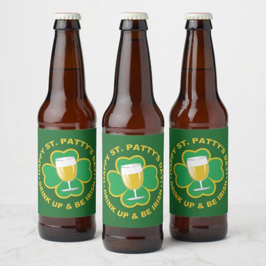 St. Patrick's Day aangepaste tekst bierlabels Bier Etiket (Flessen)