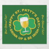 St. Patrick's Day aangepaste tekst bierlabels Bier Etiket (Enkel label)