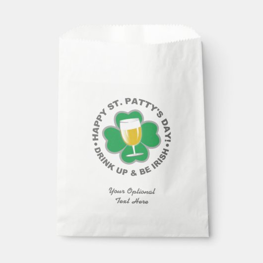 St. Patrick's Day aangepaste tekst voorkeur tassen Bedankzakje (Voorkant)