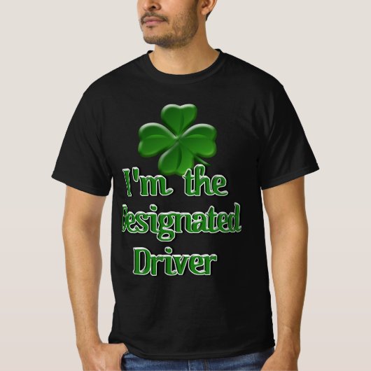 St. Patrick's Day Aangewezen Bestuurder T-shirt (Voorkant)